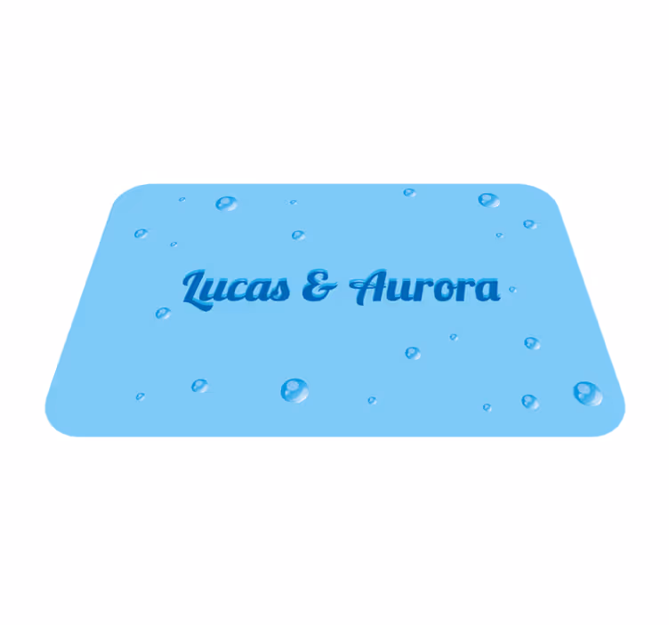 Jména pro temperamentní páry Vinylový koberec se jmény - TenStickers