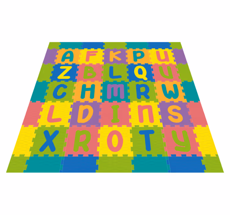 Barevný design hry Abeceda vinylový koberec - TenStickers