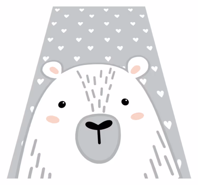 šedý severský medvídek na hraní pro děti - TenStickers