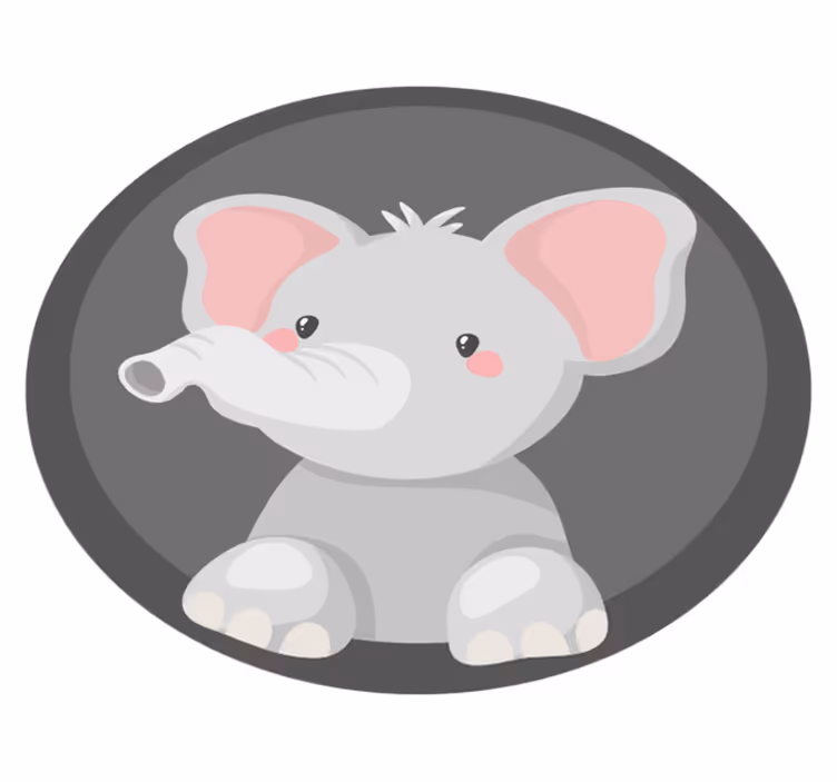 Chobot slůněte Vinylový koberec pro děti - TenStickers