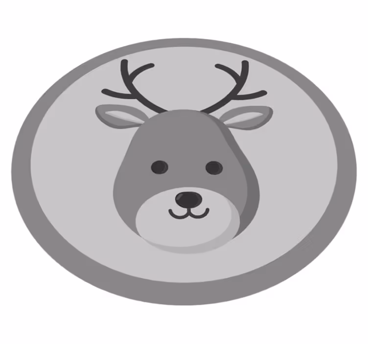 šedé jelení mládě Vinylový koberec do školky - TenStickers
