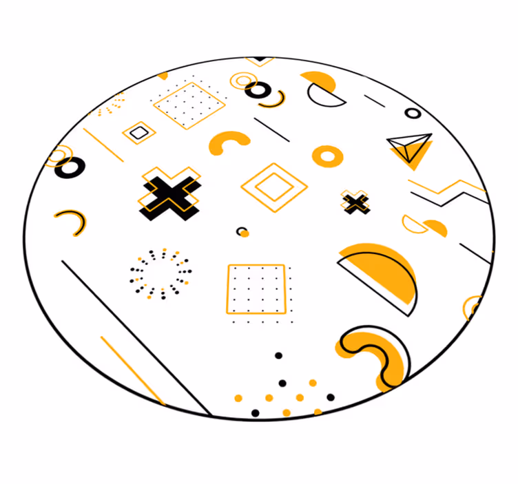 Moderní matematické tvary Geometrický vinylový koberec - TenStickers