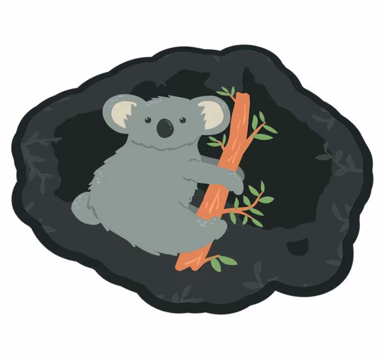 Koala chlazení na větvičce zvířecího koberce - TenStickers