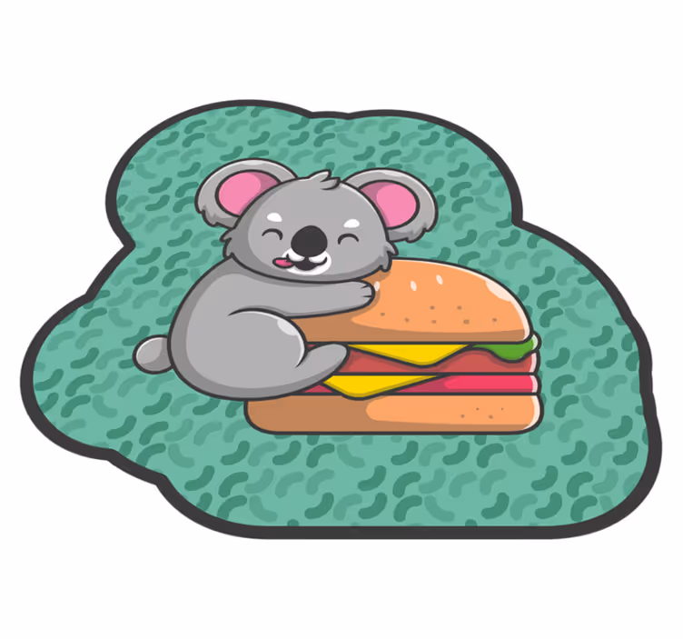 Roztomilá koala svačinka Vinylový koberec do školky - TenStickers