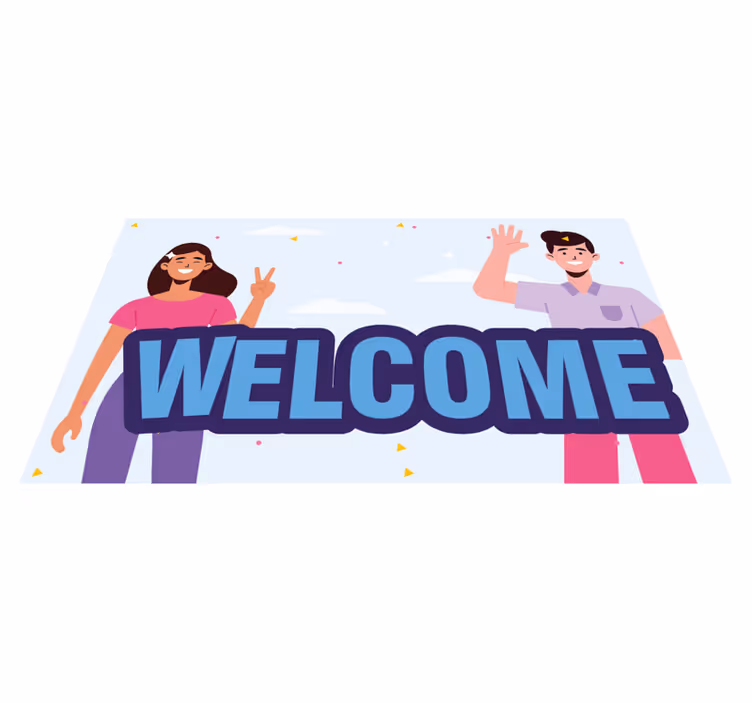 Uvítací pozdravy Vinylový koberec ve vstupní hale - TenStickers