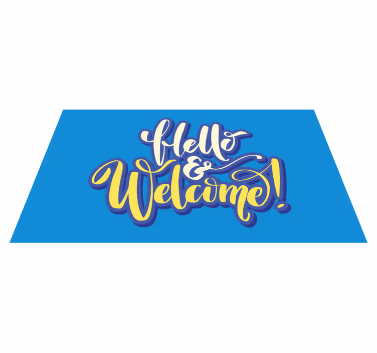Vinylový koberec ve vstupní hale vítejte a pozdravujeme - TenStickers