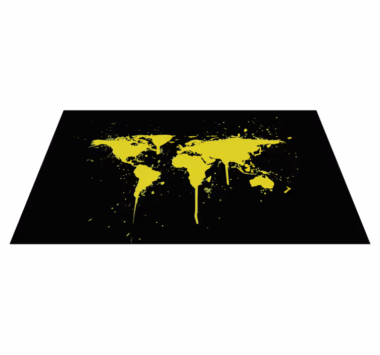 šplouchající mapa světa Vinylový koberec pro teenagery - TenStickers
