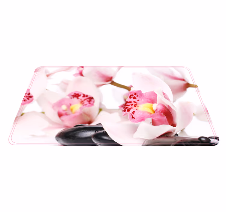 Orchideje s kameny květinový koberec - TenStickers