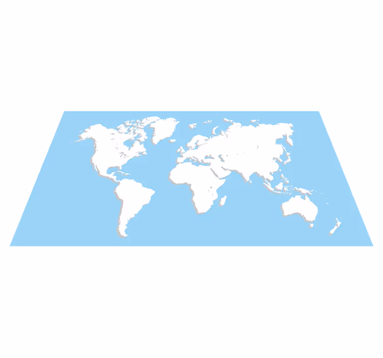 Vinylový koberec z celého světa globální mapa - TenStickers