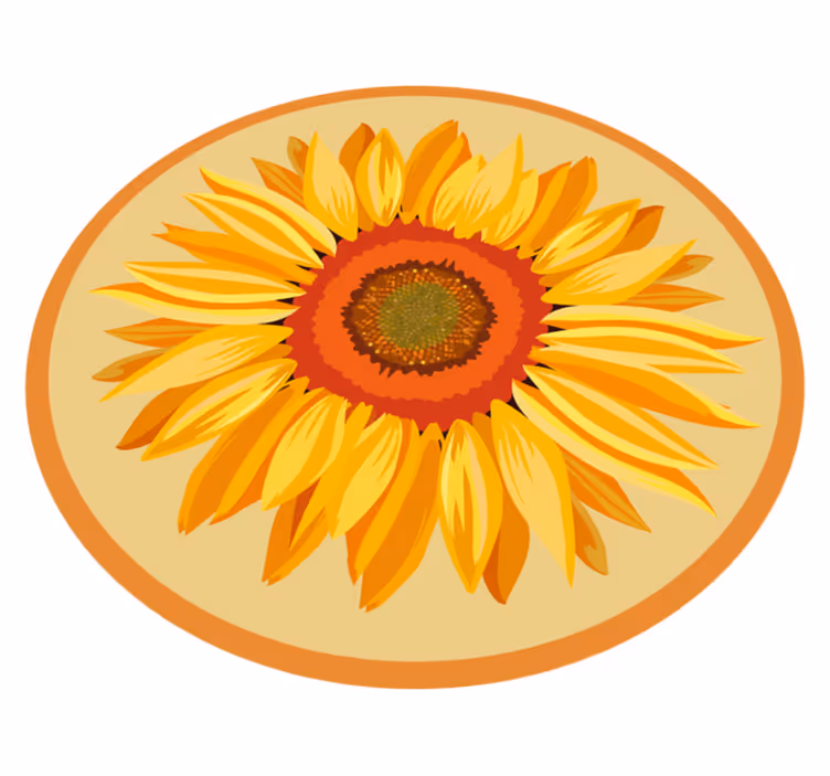 Velký květinový koberec ze slunečnice - TenStickers