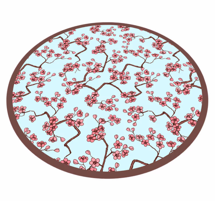Vinylový koberec s květinami a rostlinami sakura - TenStickers