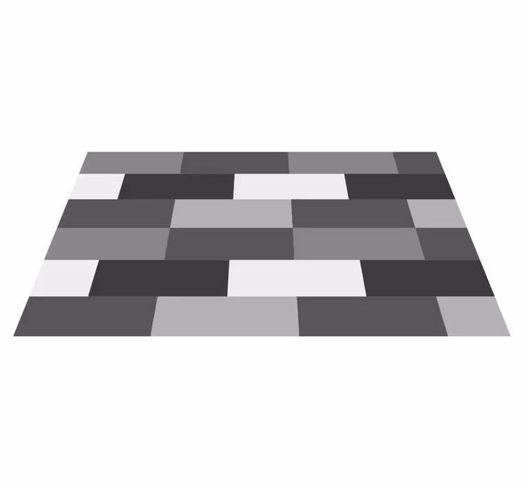 Koupelnový vinylový koberec monochromatický blokový vzor - TenStickers