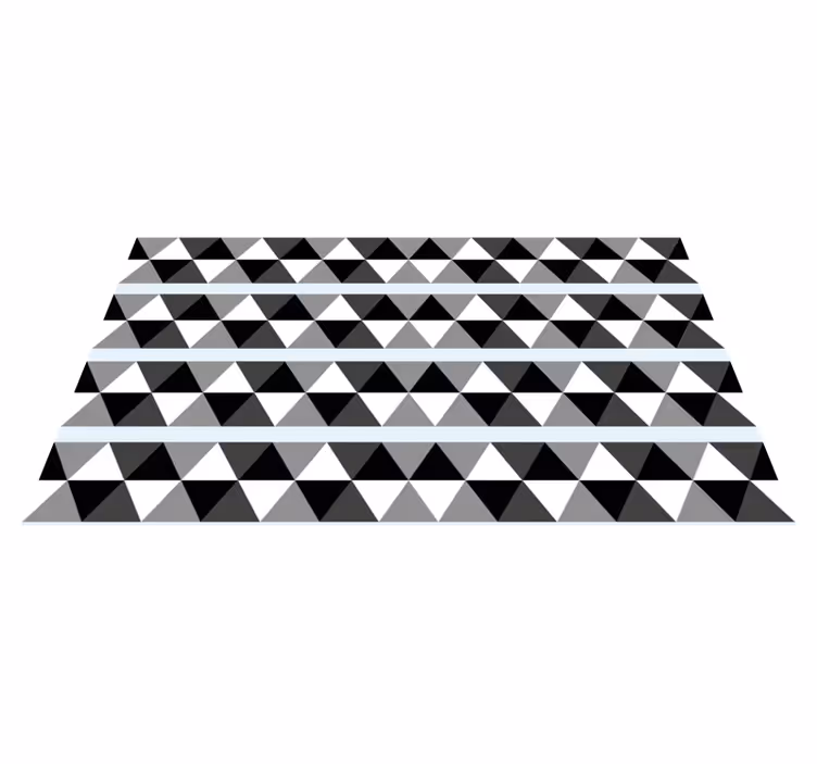 šedý trojúhelníkový vzor Geometrický vinylový koberec - TenStickers