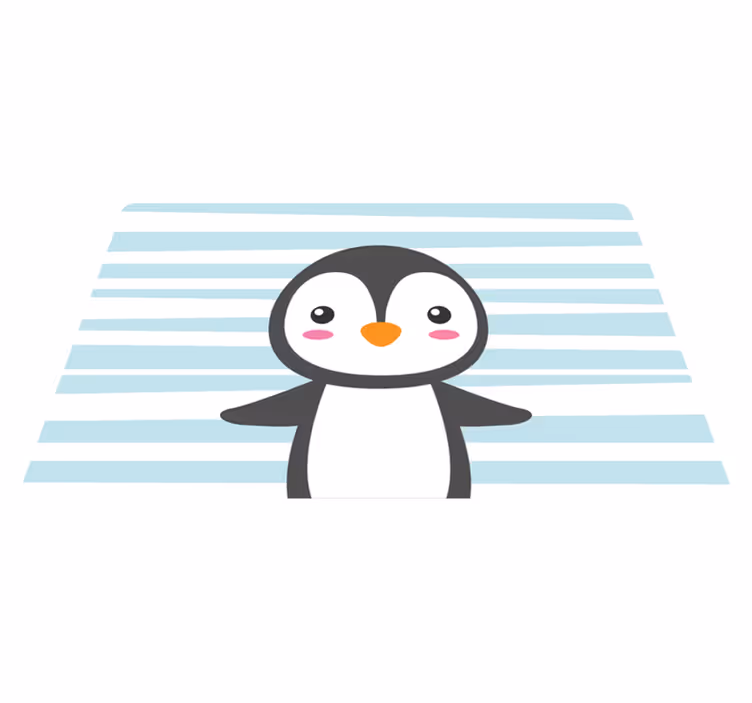 Roztomilý tučňák Vinylový koberec do školky - TenStickers