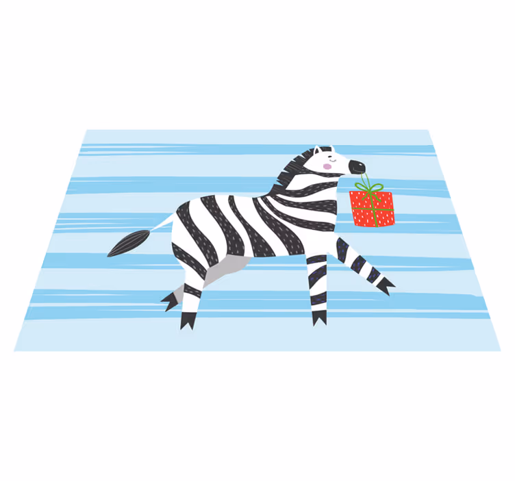 Všechno nejlepší k narozeninám zebra zvířecí koberec - TenStickers