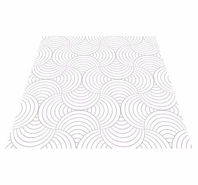 Vzor zakřivených čar Minimalistický vinylový koberec - TenStickers
