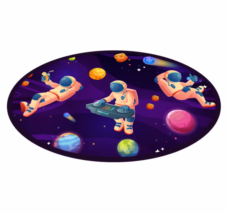 Návrh pro astronautskou párty Vinylový koberec s hvězdami - TenStickers