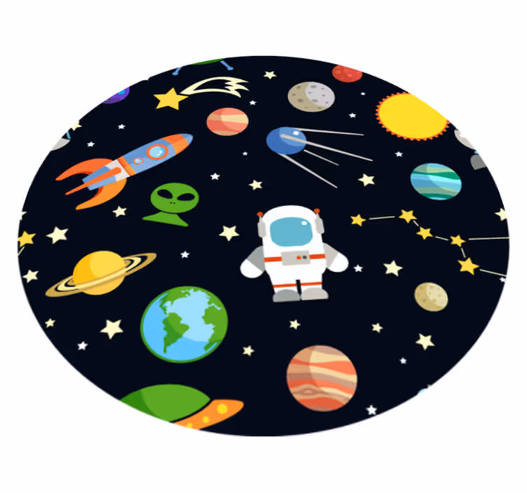 Kreslený různé mimozemšťan symboly hvězdný koberec - TenStickers