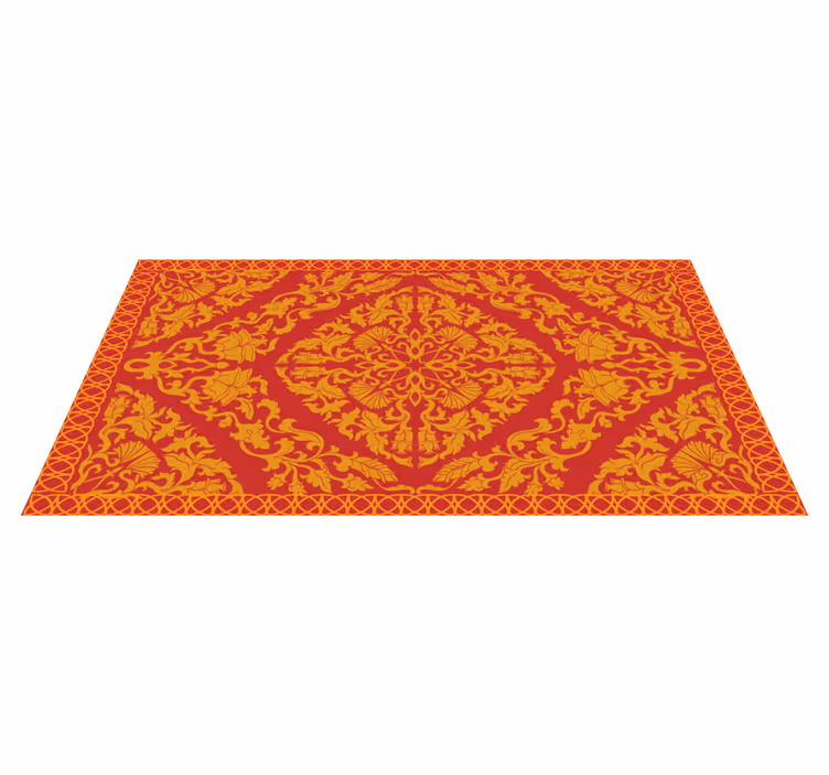 Složitý květinový prvek Mandala vinylový koberec - TenStickers