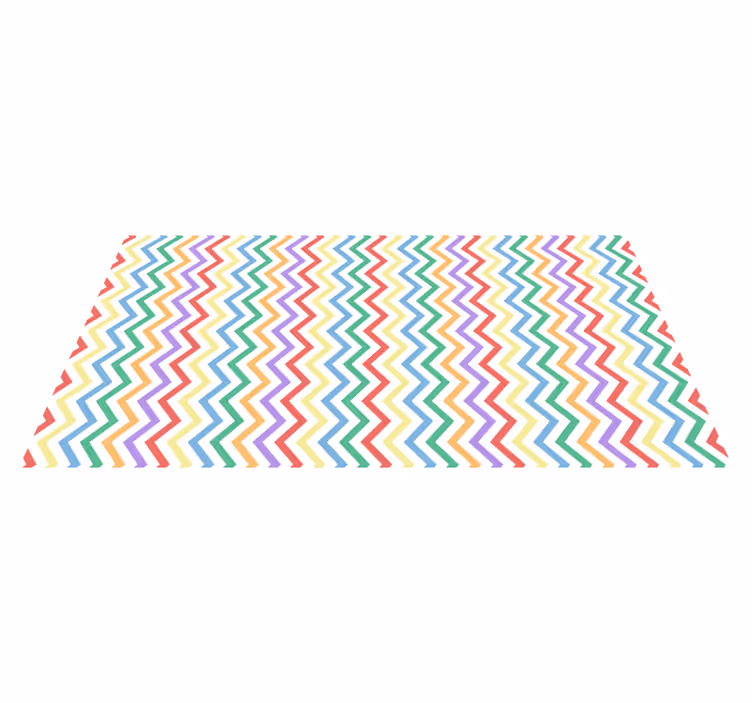 Zářivý klikatý motiv Geometrický vinylový koberec - TenStickers