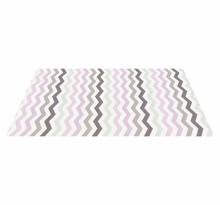 Chevron klikaté severské vlny Geometrický vinylový koberec - TenStickers