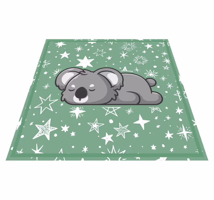 Spící koala se zeleným pozadím zvířecího koberce - TenStickers