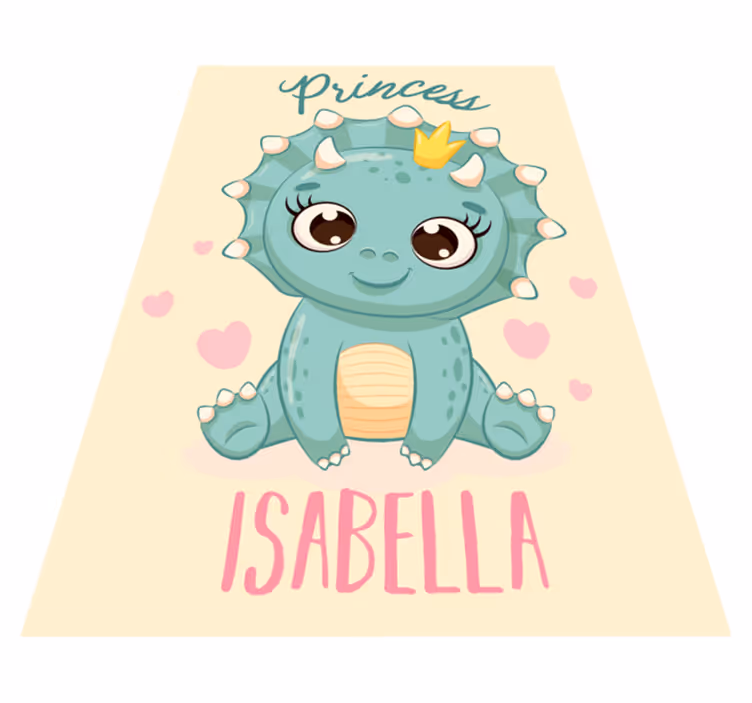 Dinosauří princezna se jménem Ostatní Vinylový koberec - TenStickers