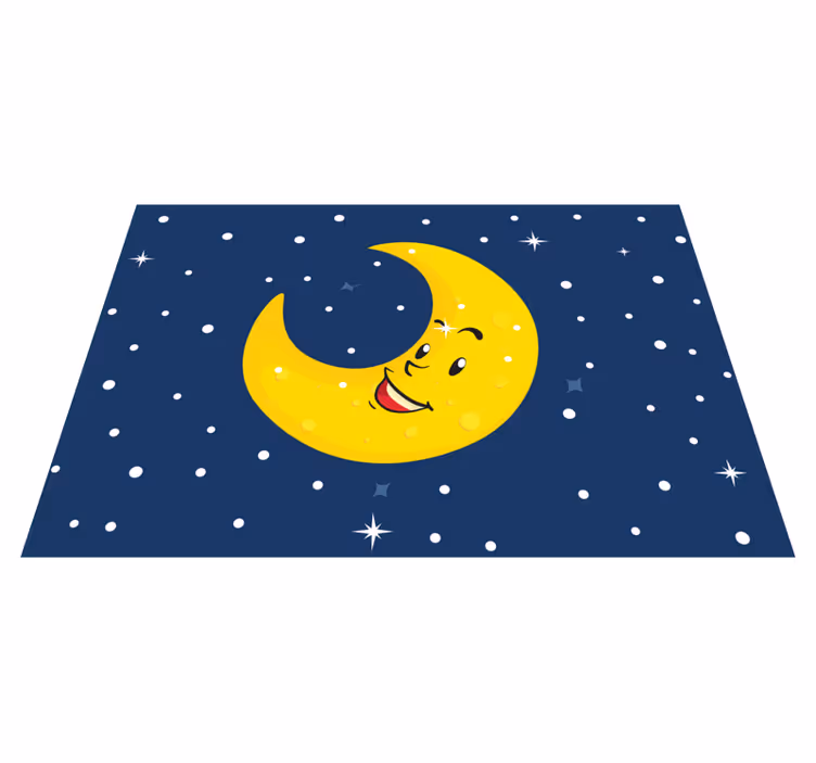 šťastný usmívající se měsíc Vinylový koberec do školky - TenStickers