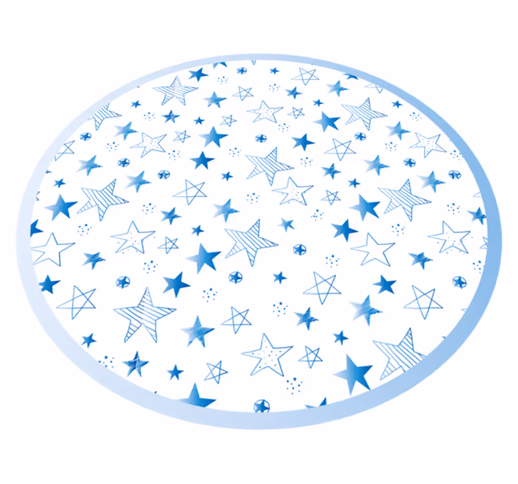 Hvězdně modrý vzor Vinylový koberec do školky - TenStickers