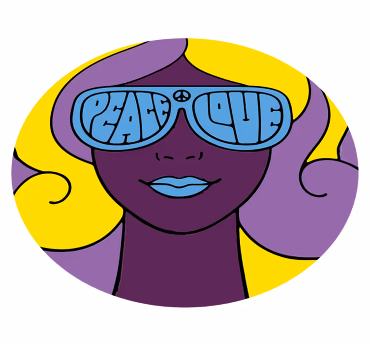 Ikona míru a lásky Vinylový koberec pro teenagery - TenStickers