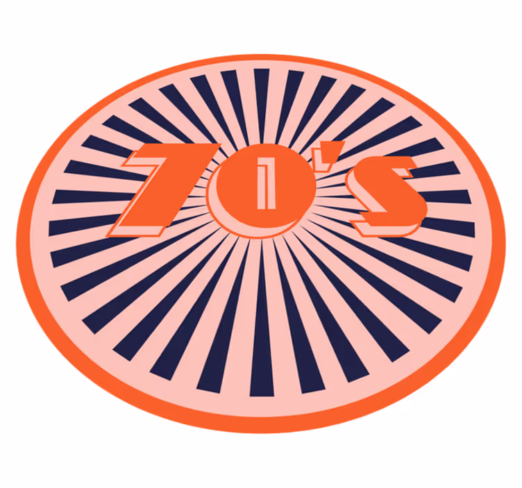 Retro nádech 70. Let Vintage vinylový koberec - TenStickers