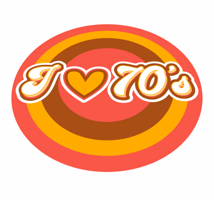 Retro symbol lásky Vintage vinylový koberec - TenStickers