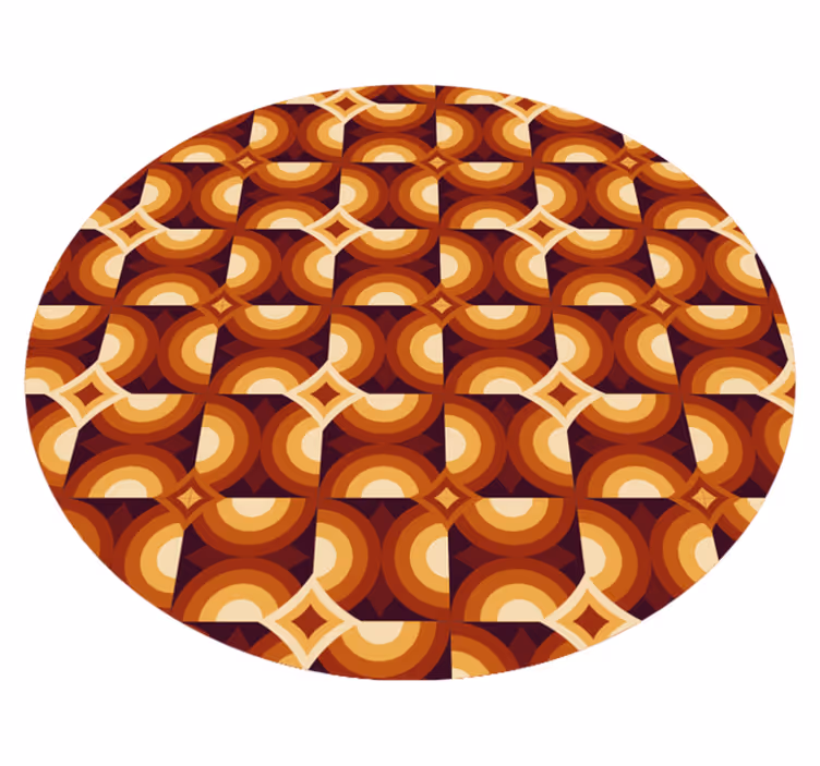 Zářivý kruhový vzor Geometrický vinylový koberec - TenStickers