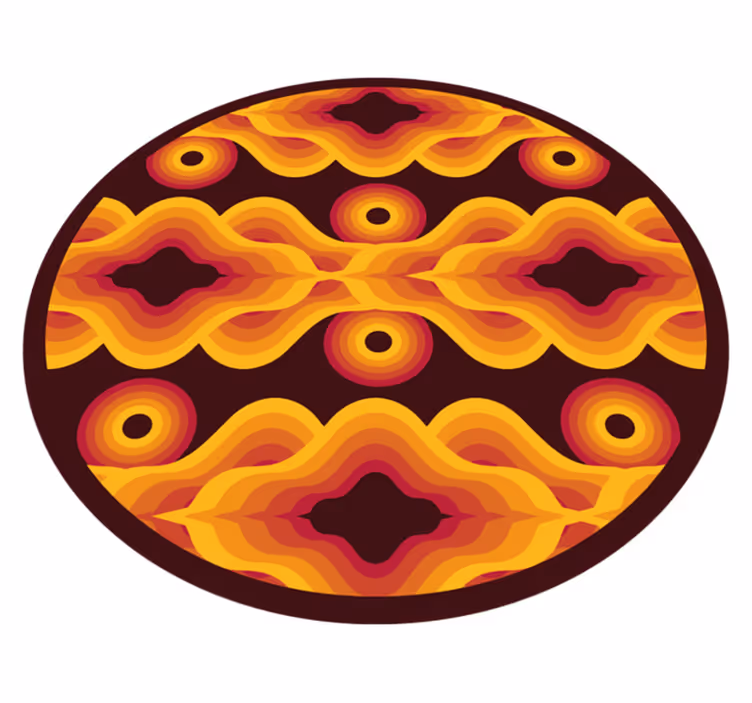 Velké geometrické tvary vintage koberec - TenStickers