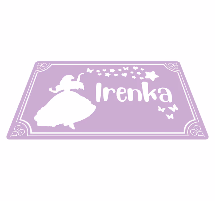 Malá princezna s hvězdami přizpůsobená vinylový koberec - TenStickers