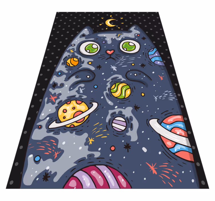 Barevný kočičí design obdélníkový koberec - TenStickers