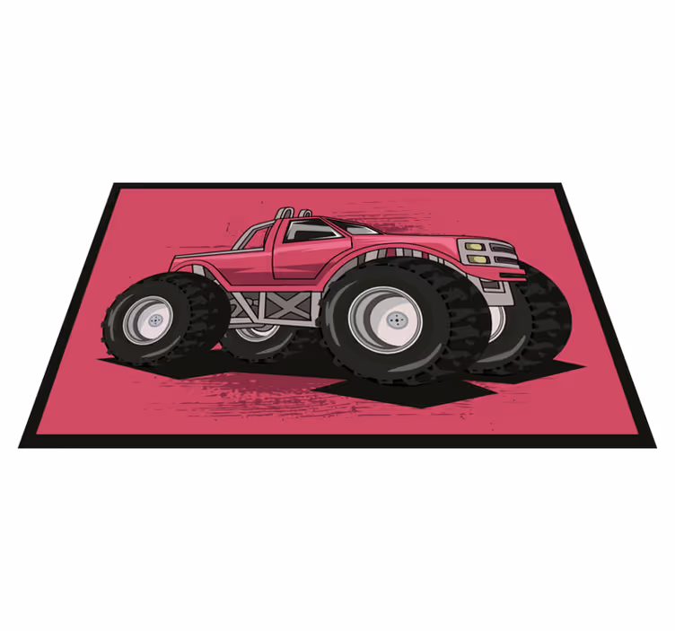 Koberec do obývacího pokoje s velkým monter truckem - TenStickers