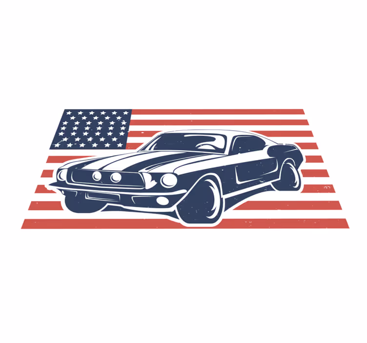 Koberec americké legendy o svalu auta - TenStickers