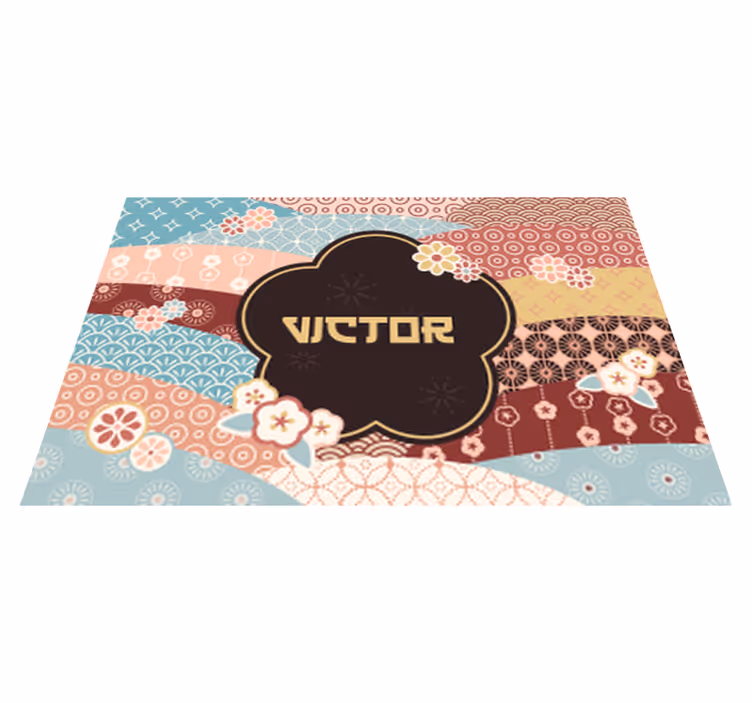 Barevný vzor Vinylový koberec se jmény - TenStickers