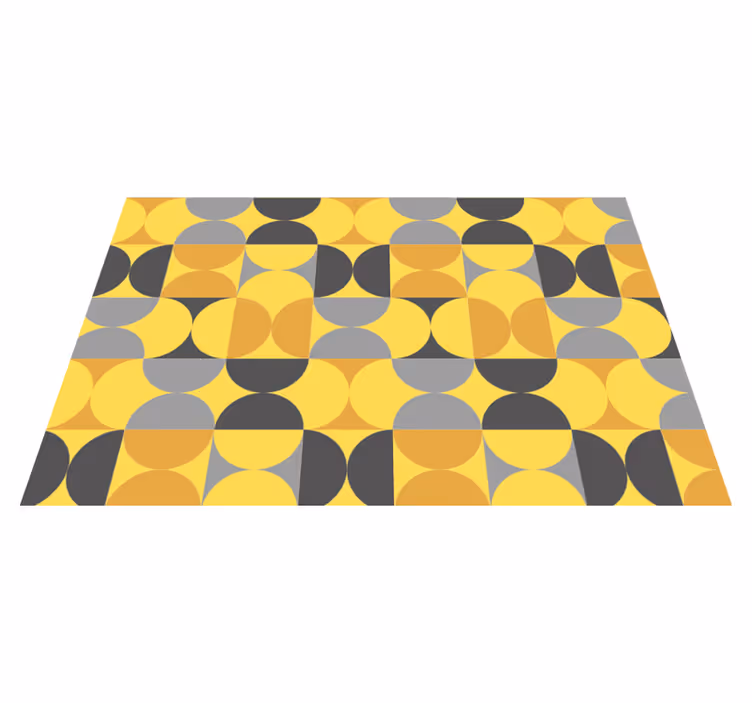 Kruhový vzor Geometrický vinylový koberec - TenStickers