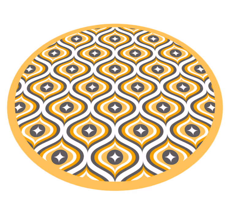 Křivkový vzor drahokamů Geometrický vinylový koberec - TenStickers