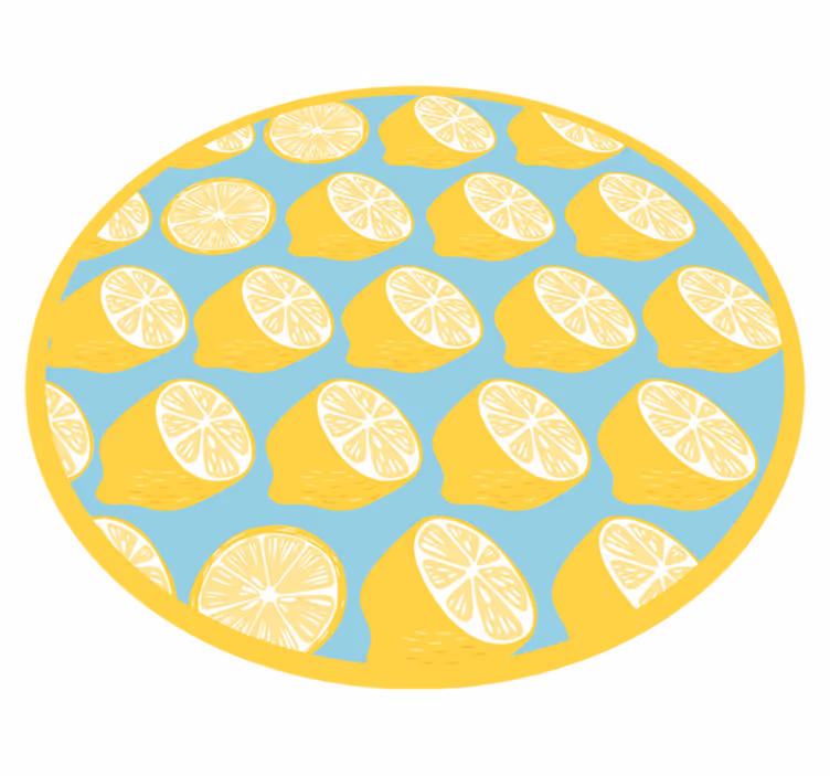 Motiv plátku citronu Kuchyňský vinylový koberec - TenStickers