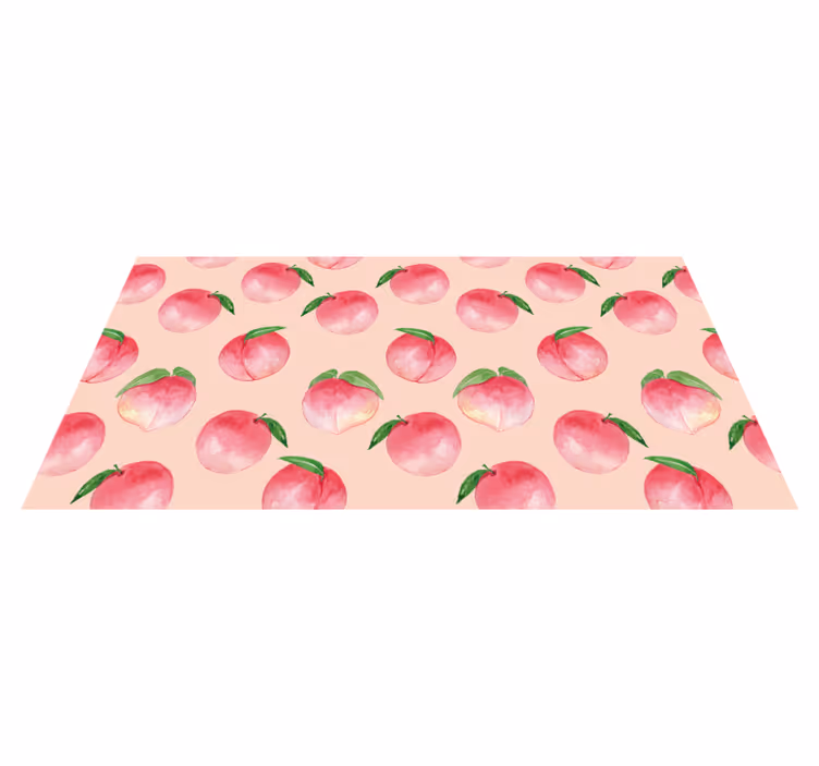 Vzor broskvového květu Kuchyňský vinylový koberec - TenStickers
