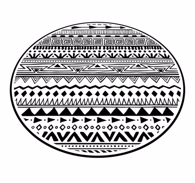 černobílý boho koberec do ložnice - TenStickers