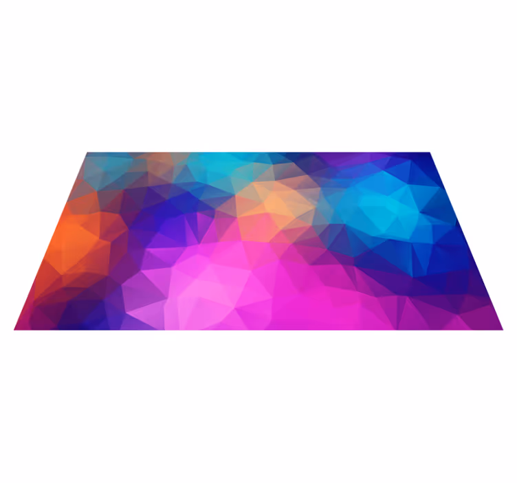 Barevná fúze Geometrický vinylový koberec - TenStickers