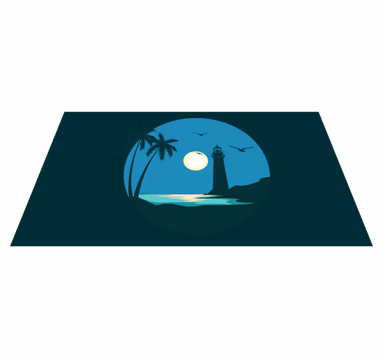 Maják silueta moderní koberec - TenStickers
