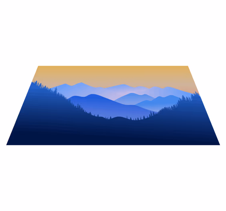 Hory silueta moderní koberec - TenStickers