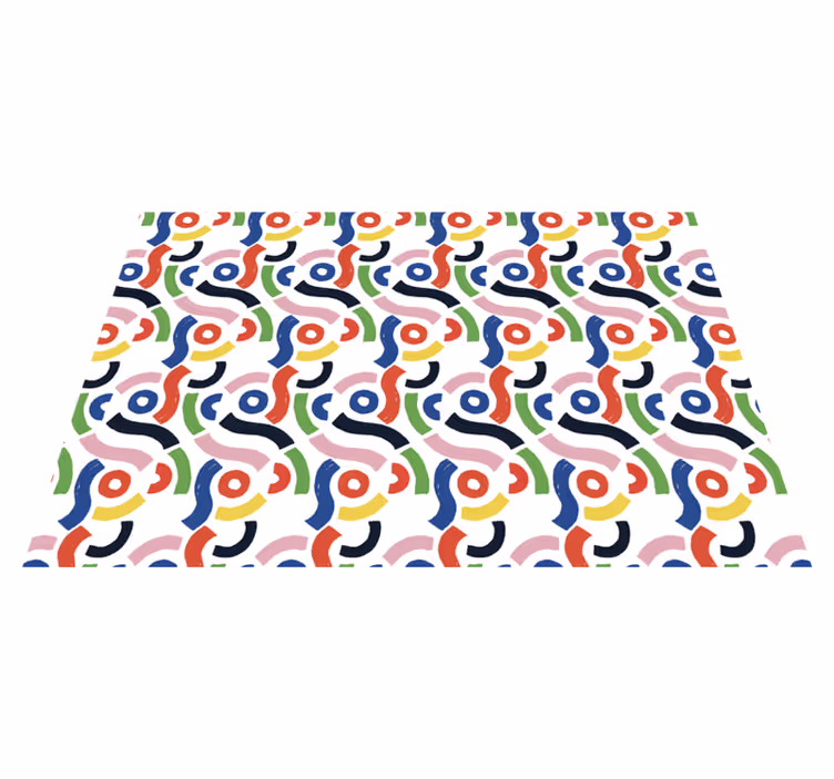 živé geometrické tvary Mozaikový vinylový koberec - TenStickers