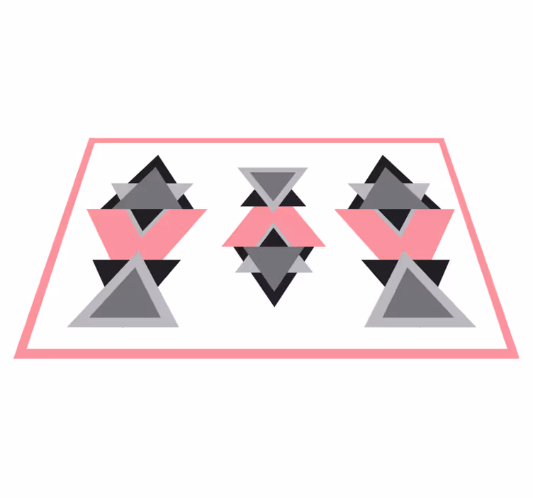 Trojúhelníkové tvary se mísí Geometrický vinylový koberec - TenStickers