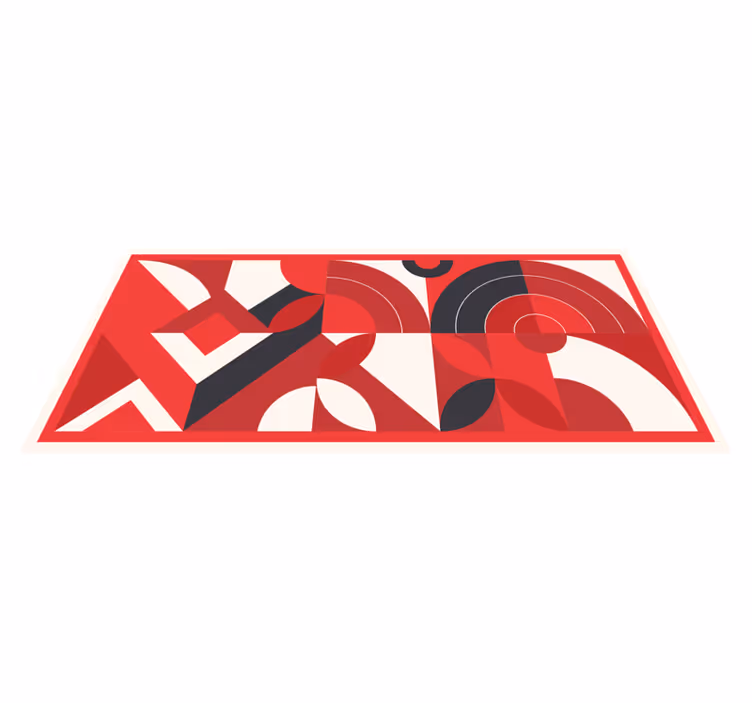Výrazné abstraktní tvary Geometrický vinylový koberec - TenStickers